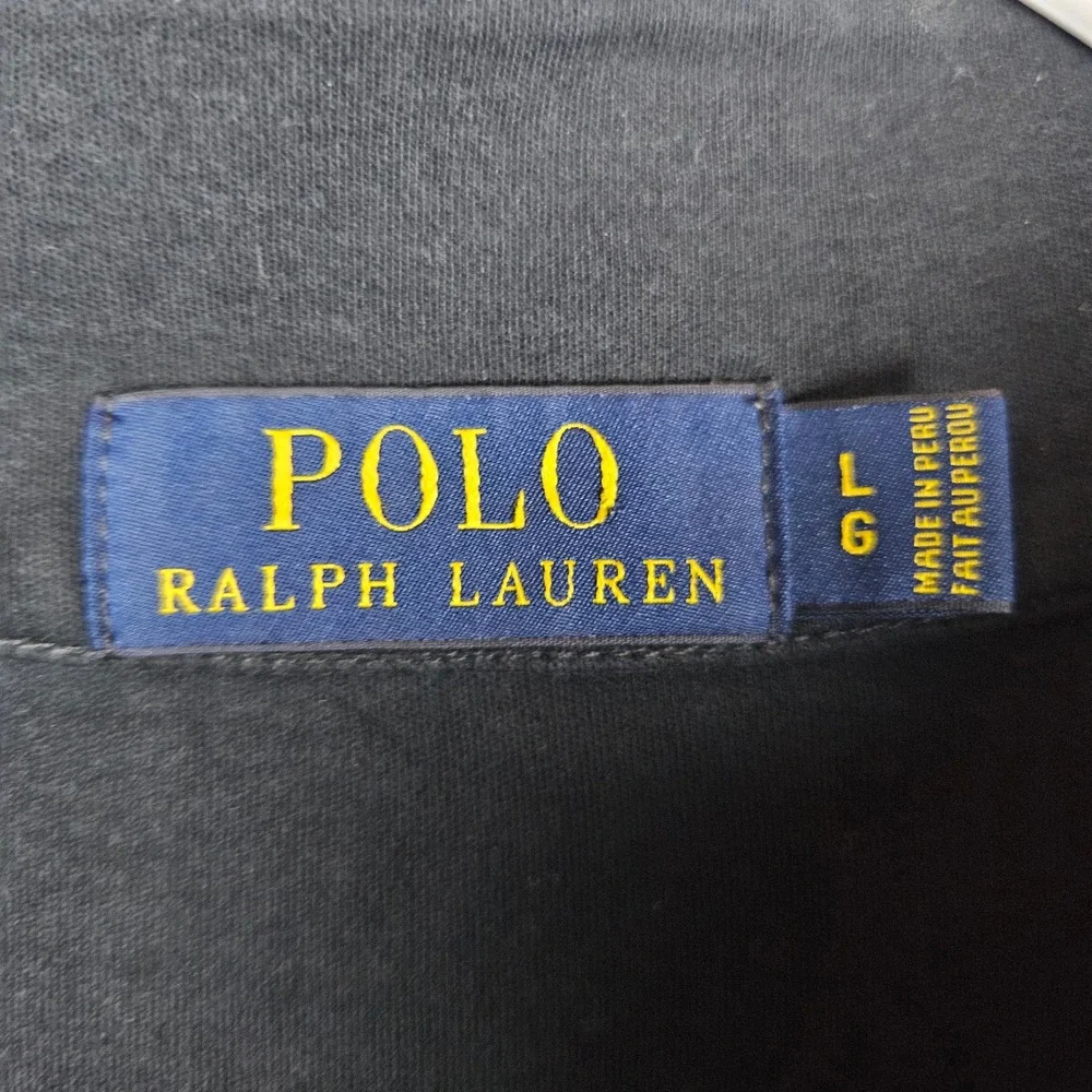 Polo Ralph Lauren Quarter Zip Pullover Men's Long Sleeve Shirt Gray‎